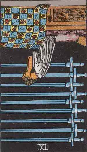 Nine of swords meaning reversed