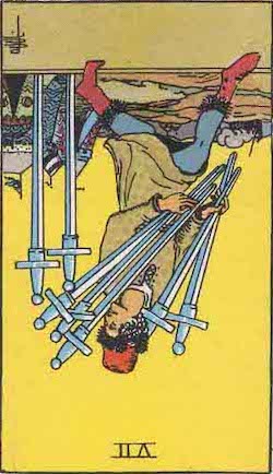 Seven of swords meaning reversed