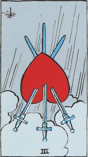 Three of Swords meaning reversed