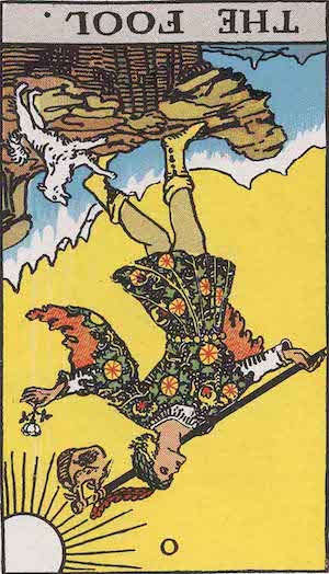 The Fool Tarot card meaning Reversed
