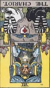 The chariot tarot card reversed