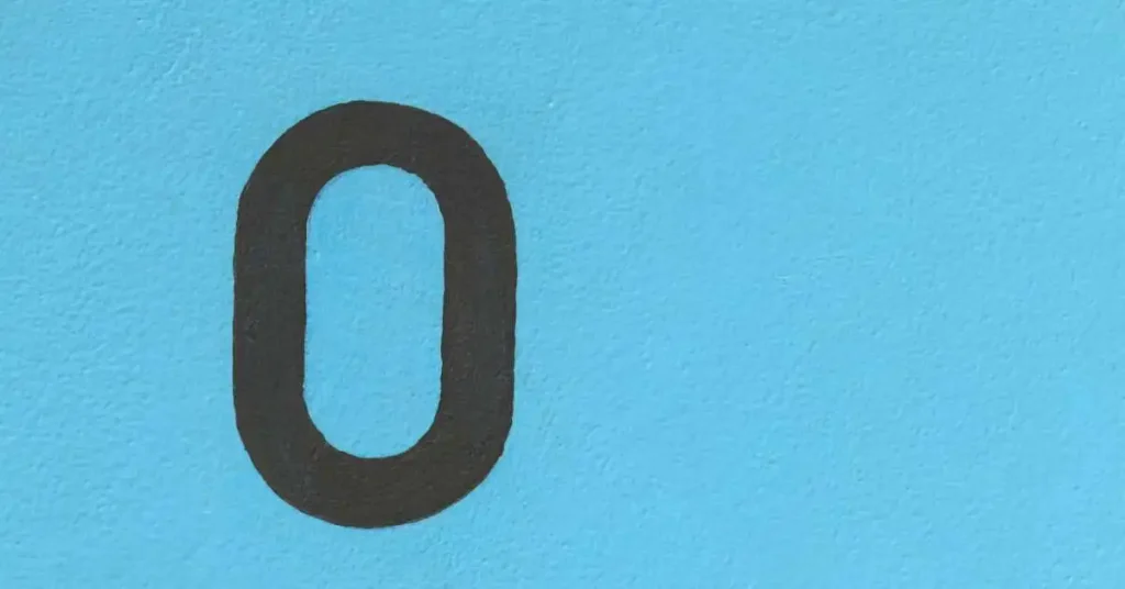 Zero in numerology