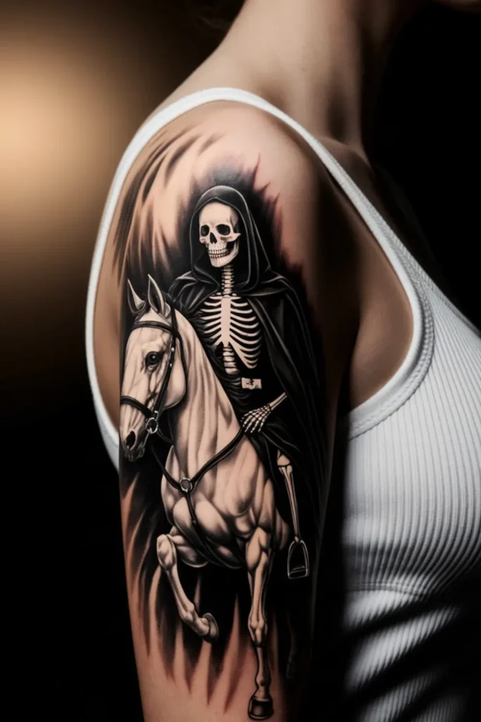 Tarot Card Tattoo Ideas: Death Tarot Card Tattoo