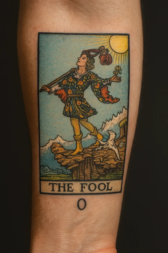 Tarot Card Tattoo Ideas: The Fool Tarot Card Tattoo
