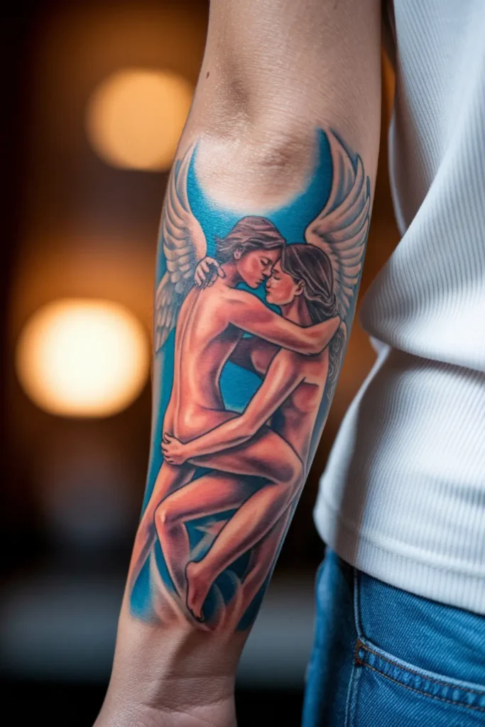 The Lovers Tarot Card Tattoo