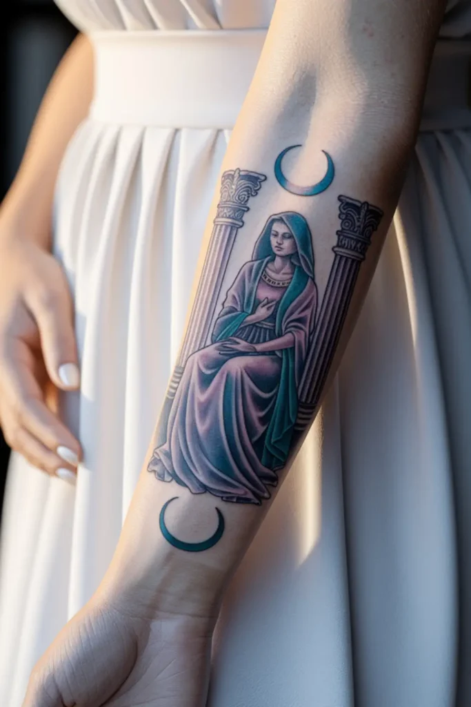 Tarot Card Tattoo Ideas: The The High Priestess Tarot Card Tattoo