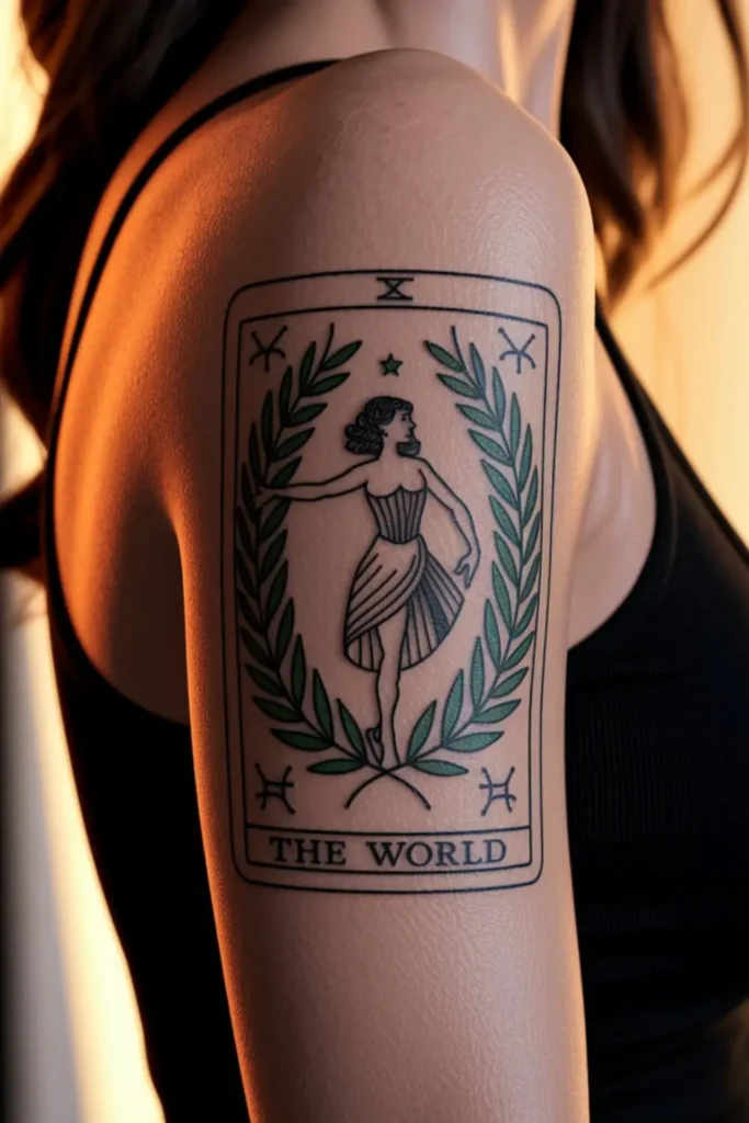 The World Tarot Card Tattoo
